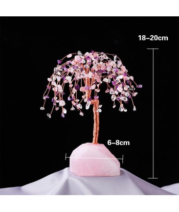 "Amour inconditionnel" - Grand arbre Feng Shui cristal et base en quartz rose Comment ça marche