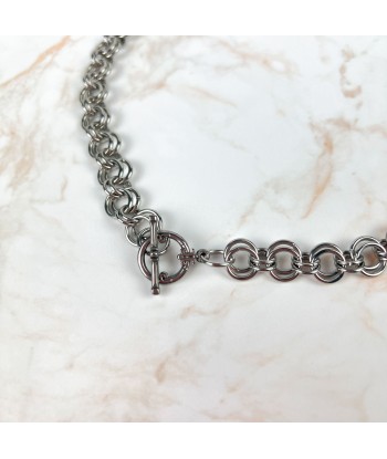 Your own custom charm necklace, 2 in 2 chainmail, stainless steel acheter en ligne