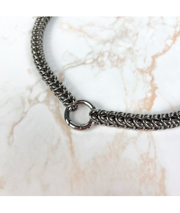 The only necklace you'll need, chainmail O ring choker with an openable ring, stainless steel suggérées chez