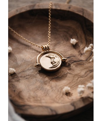 Collier à pendentif pivotant Soleil Lune - Hatha rembourrage situé sous