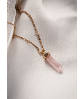 Collier Quartz Rose - Cristal livraison gratuite