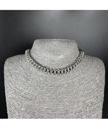 Collier demi-persan en cotte de mailles ras de cou en acier inoxydable offre 