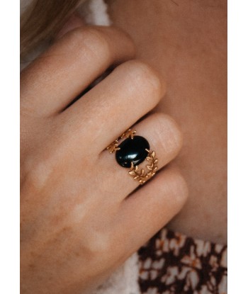 Bague Agate noire - Renouveau de pas cher