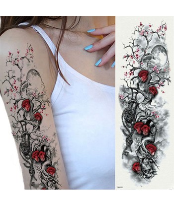 Tatouage Arbre de Vie (Éphémère)  Roses Rouges 50% de réduction en Octobre 2024