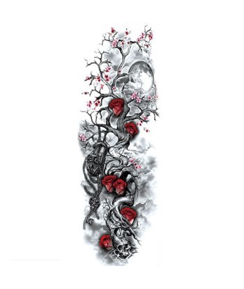 Tatouage Arbre de Vie (Éphémère)  Roses Rouges 50% de réduction en Octobre 2024