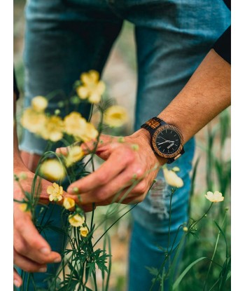 Montre en Bois Homme à Quartz - Agave Véritable concentré