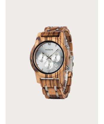 Montre en Bois Homme à Quartz - Aulne pas cher 