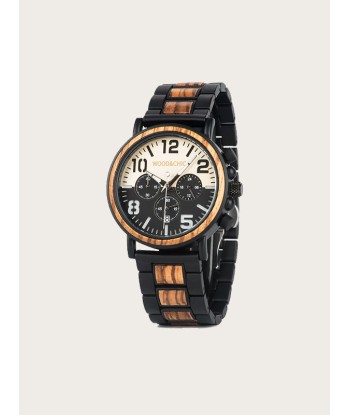 Montre en Bois Homme à Quartz - Figuier de pas cher