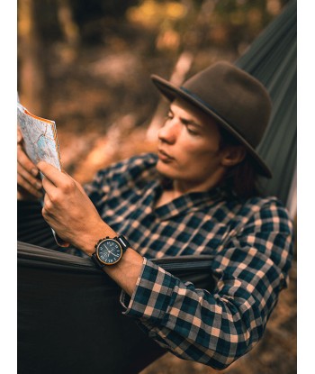 Montre en Bois Homme à Quartz - Merisier Comparez plus de prix