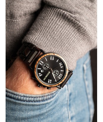 Montre en Bois Homme à Quartz - Merisier Comparez plus de prix