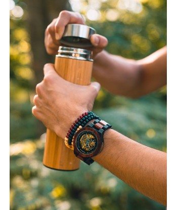 Montre en Bois Homme Mécanique - Séquoia Pour