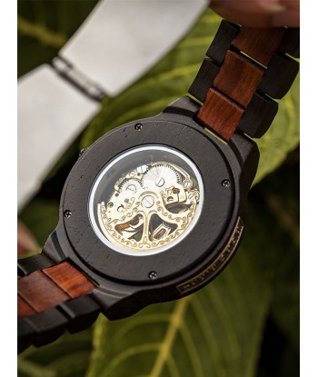 Montre en Bois Homme Mécanique - Séquoia Pour