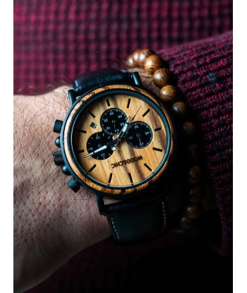 Montre en Bois Homme à Quartz - Vigne plus qu'un jeu 