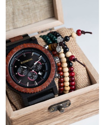 Montre en Bois Homme à Quartz - Torreya Economisez 