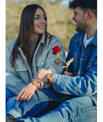 Montre en Bois Femme à Quartz - Pivoine de votre