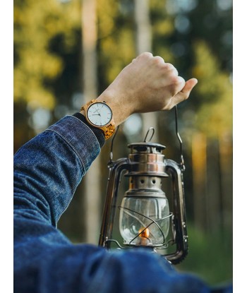 Montre en Bois Homme à Quartz - Zelkova pas cher