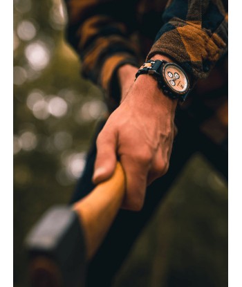 Montre en Bois Homme à Quartz - Fusain Toutes les collections ici