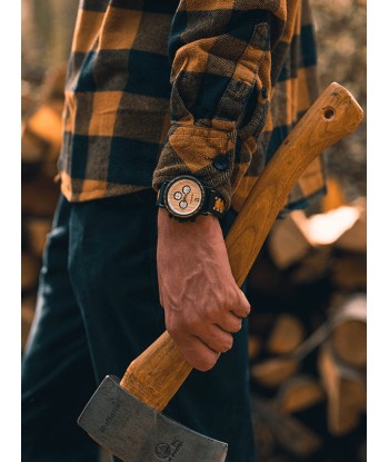 Montre en Bois Homme à Quartz - Fusain Toutes les collections ici