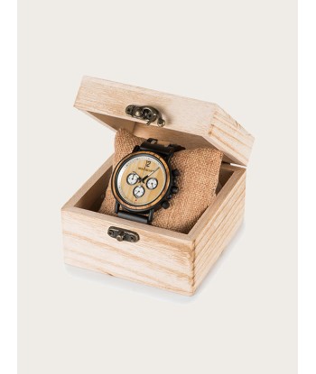 Montre en Bois Homme à Quartz - Fusain Toutes les collections ici