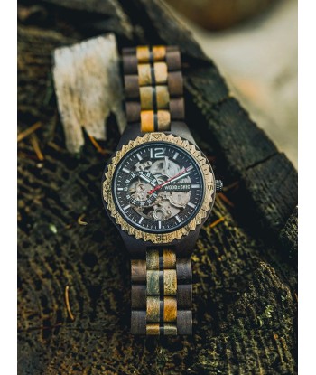 Montre en Bois Homme Mécanique - Pacanier de l' environnement