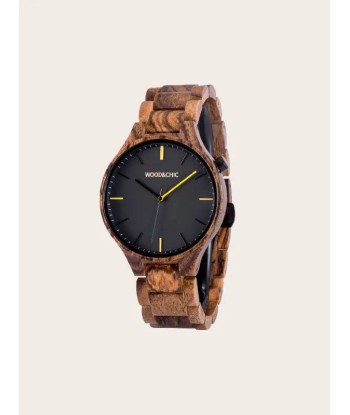 Montre en Bois Homme à Quartz - Raisin solde