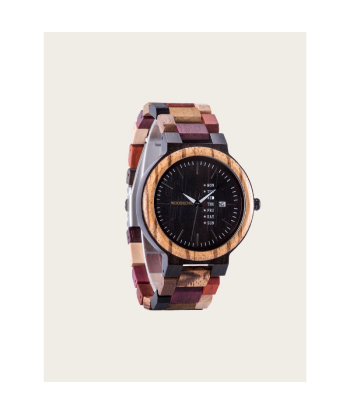 Montre en Bois Homme à Quartz - Quercus rembourrage situé sous