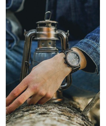 Montre en Bois Homme à Quartz - Orme Faites des économies