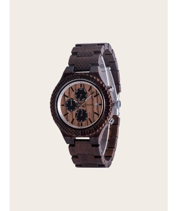 Montre en Bois Homme à Quartz - Pêcher store