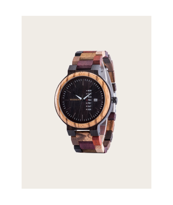 Montre en Bois Homme à Quartz - Quercus rembourrage situé sous