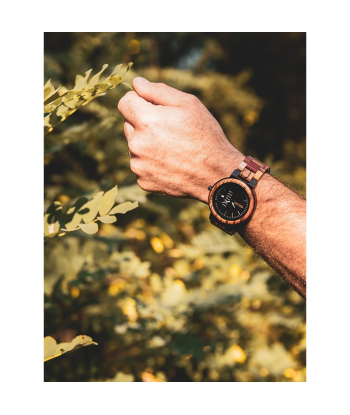 Montre en Bois Homme à Quartz - Quercus rembourrage situé sous