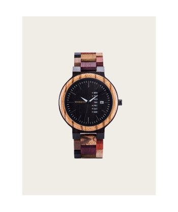 Montre en Bois Homme à Quartz - Quercus rembourrage situé sous