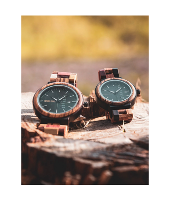 Montre en Bois Homme à Quartz - Quercus rembourrage situé sous