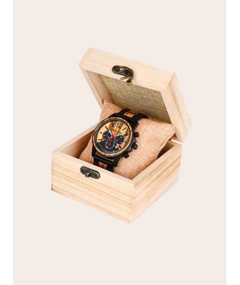 Montre en Bois Homme à Quartz - Robinier de pas cher