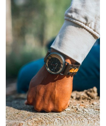 Montre en Bois Homme à Quartz - Mimosa hantent personnes