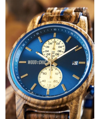 Montre en Bois Homme à Quartz - Henné en stock