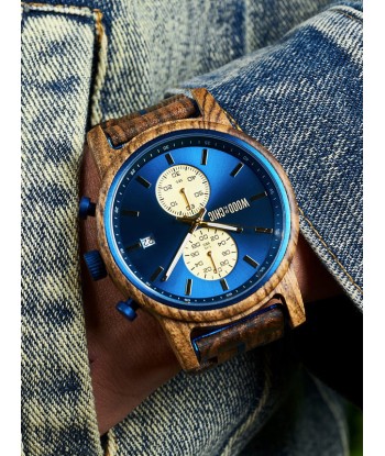 Montre en Bois Homme à Quartz - Henné en stock