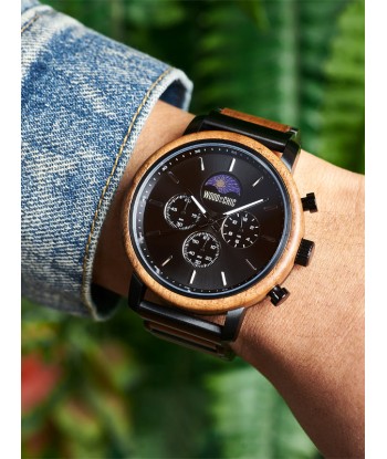 Montre en Bois Homme à Quartz - Kaki Les magasins à Paris et en Île-de-France