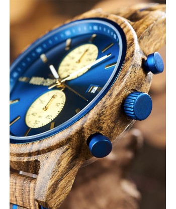 Montre en Bois Homme à Quartz - Henné en stock