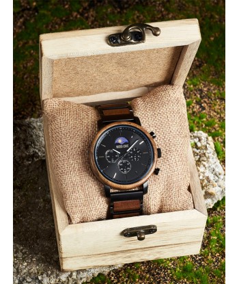 Montre en Bois Homme à Quartz - Kaki Les magasins à Paris et en Île-de-France