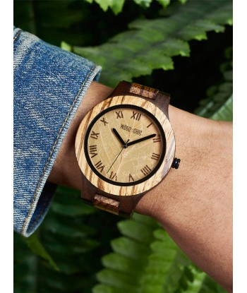 Montre en Bois Homme à Quartz - Poncirier ou a consommer sur place