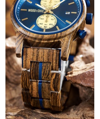 Montre en Bois Homme à Quartz - Henné en stock