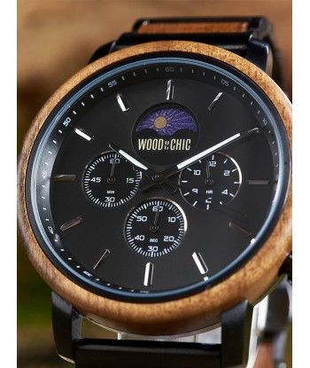 Montre en Bois Homme à Quartz - Kaki Les magasins à Paris et en Île-de-France