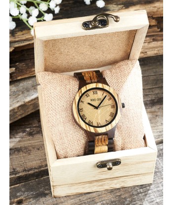 Montre en Bois Homme à Quartz - Poncirier ou a consommer sur place