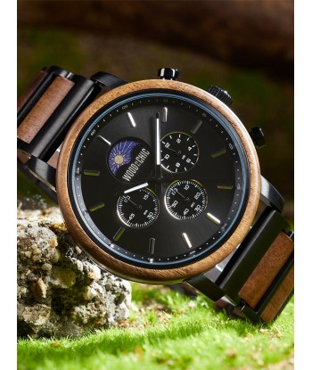 Montre en Bois Homme à Quartz - Kaki Les magasins à Paris et en Île-de-France