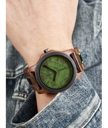 Montre en Bois Homme à Quartz - Tabebuia basket pas cher