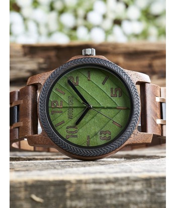 Montre en Bois Homme à Quartz - Tabebuia basket pas cher