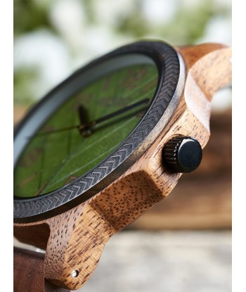 Montre en Bois Homme à Quartz - Tabebuia basket pas cher