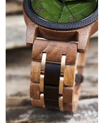 Montre en Bois Homme à Quartz - Tabebuia basket pas cher