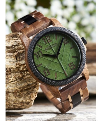 Montre en Bois Homme à Quartz - Tabebuia basket pas cher