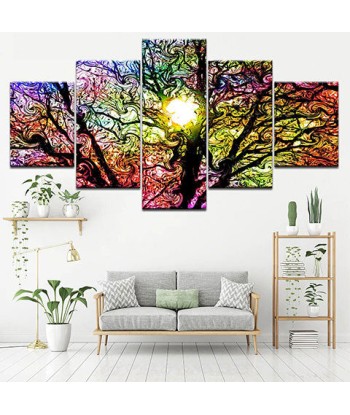 Tableau Arbre aux 1000 Couleurs de pas cher